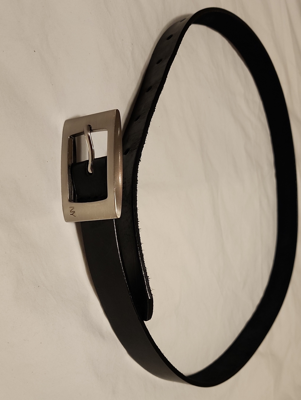 Womens Classic Black Leather Belt - Black